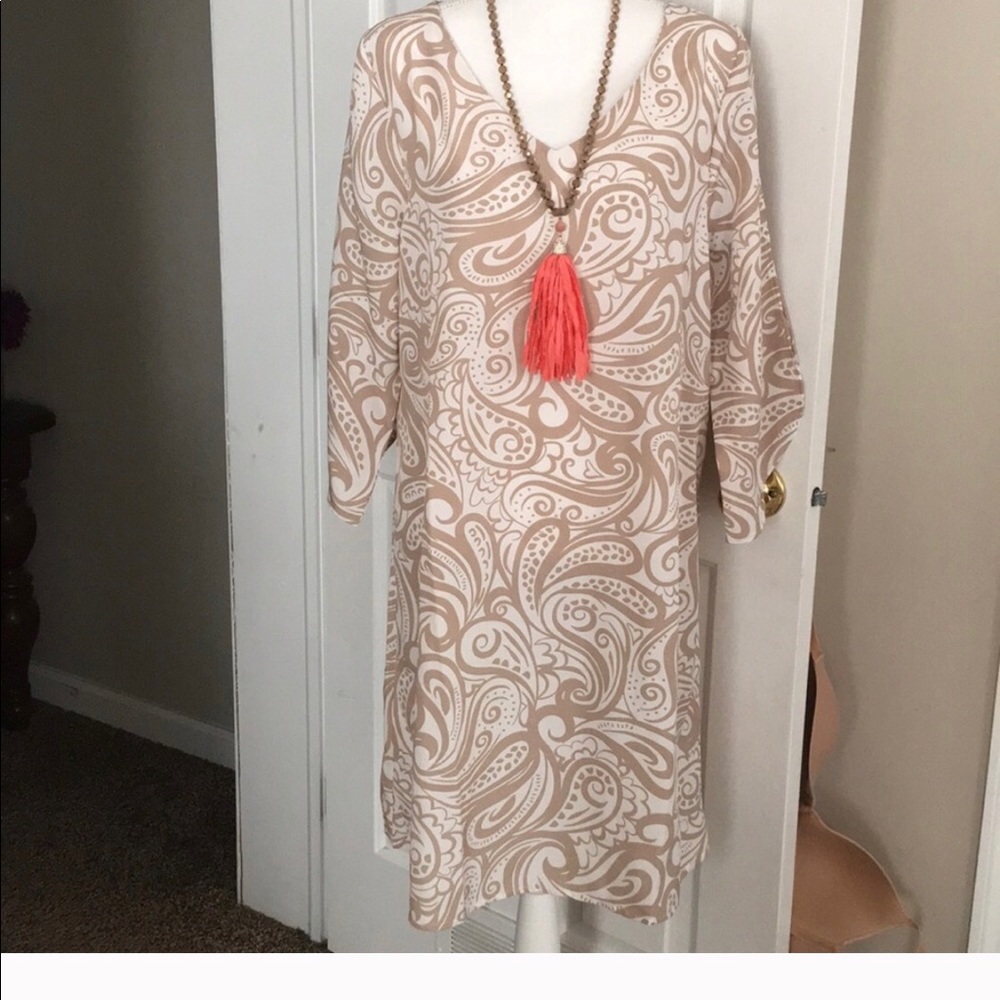 Buckhead Betties French Bliss Khaki/White Dress XL